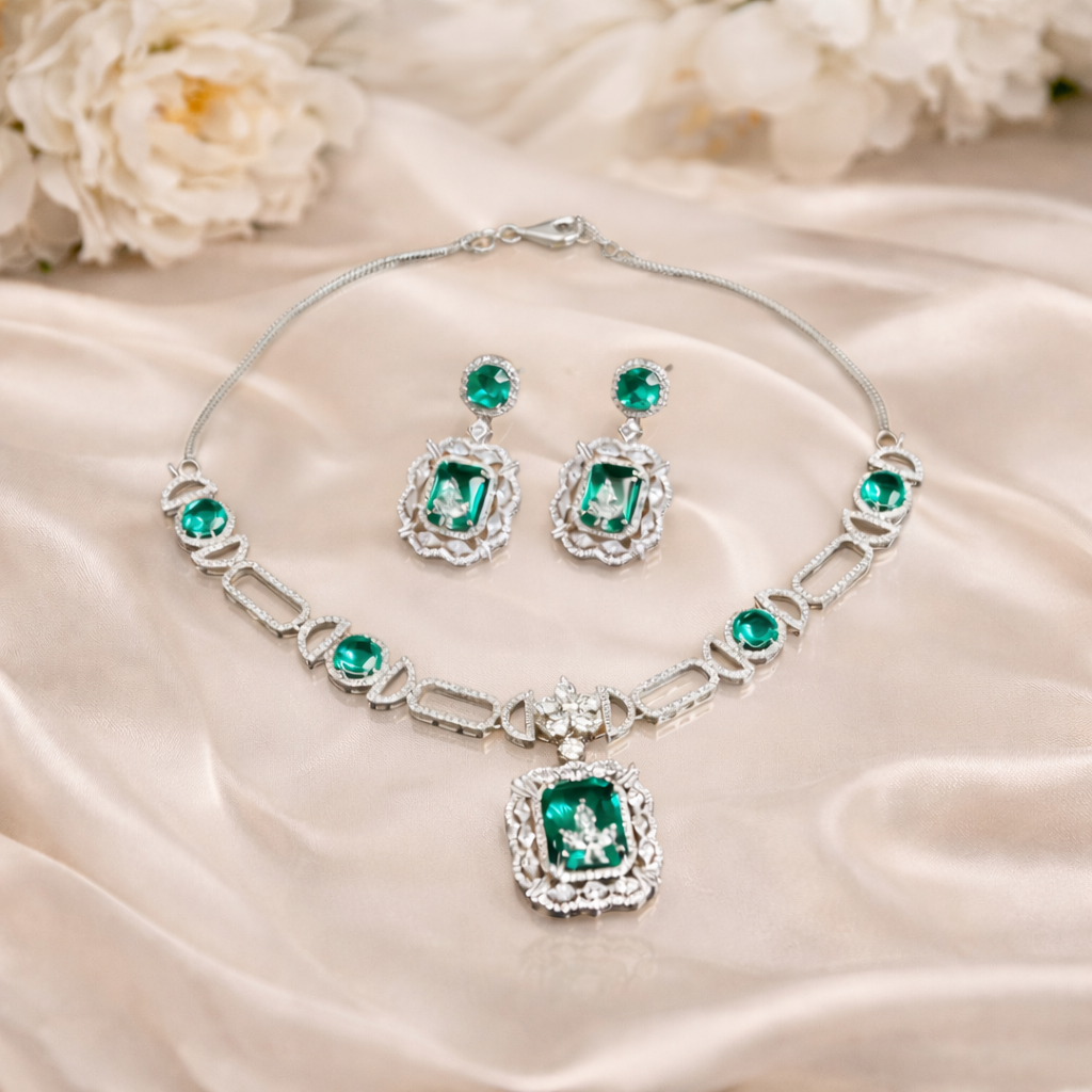 Emerald Diamond Elegance Bracelet