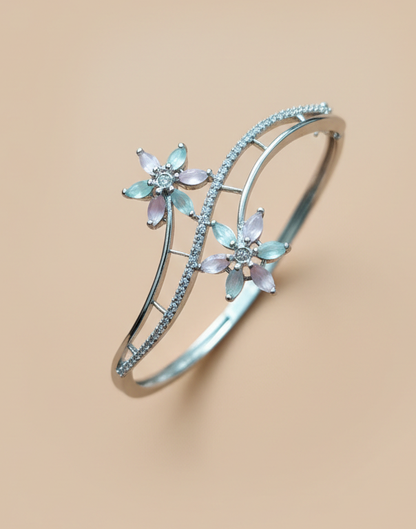 Pastel Bloom Bypass Bracelet