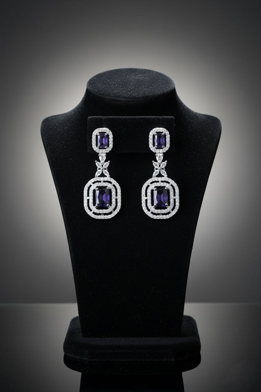 Dark Purple Meadow Earrings