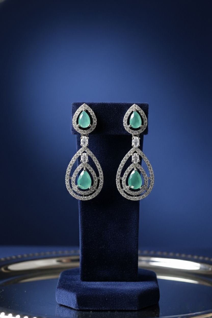 Mint Green Dewdrop Earrings