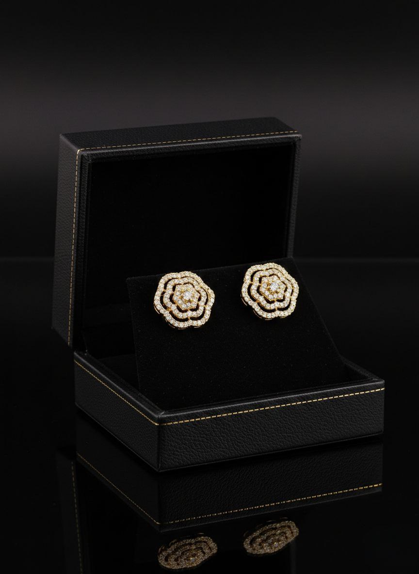 Floral Golden Elegance Earrings