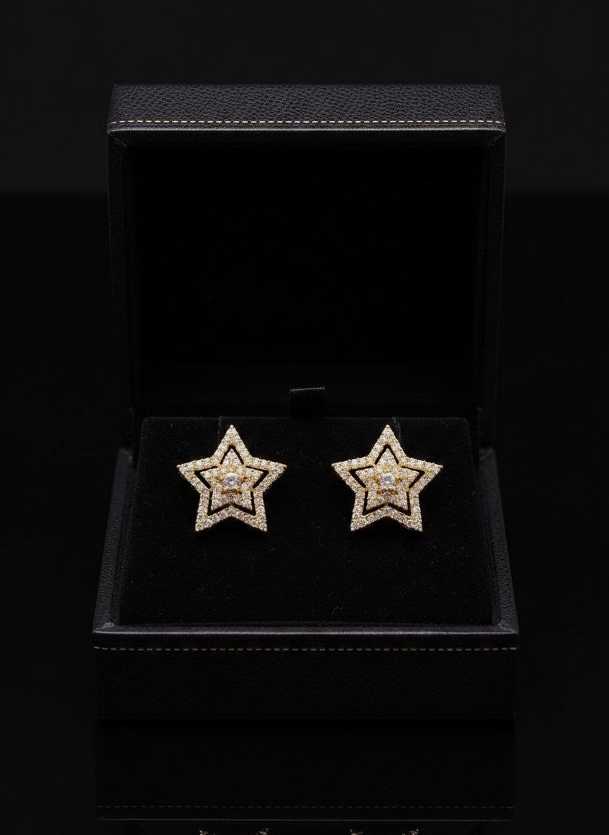 Star Golden Elegance Earrings