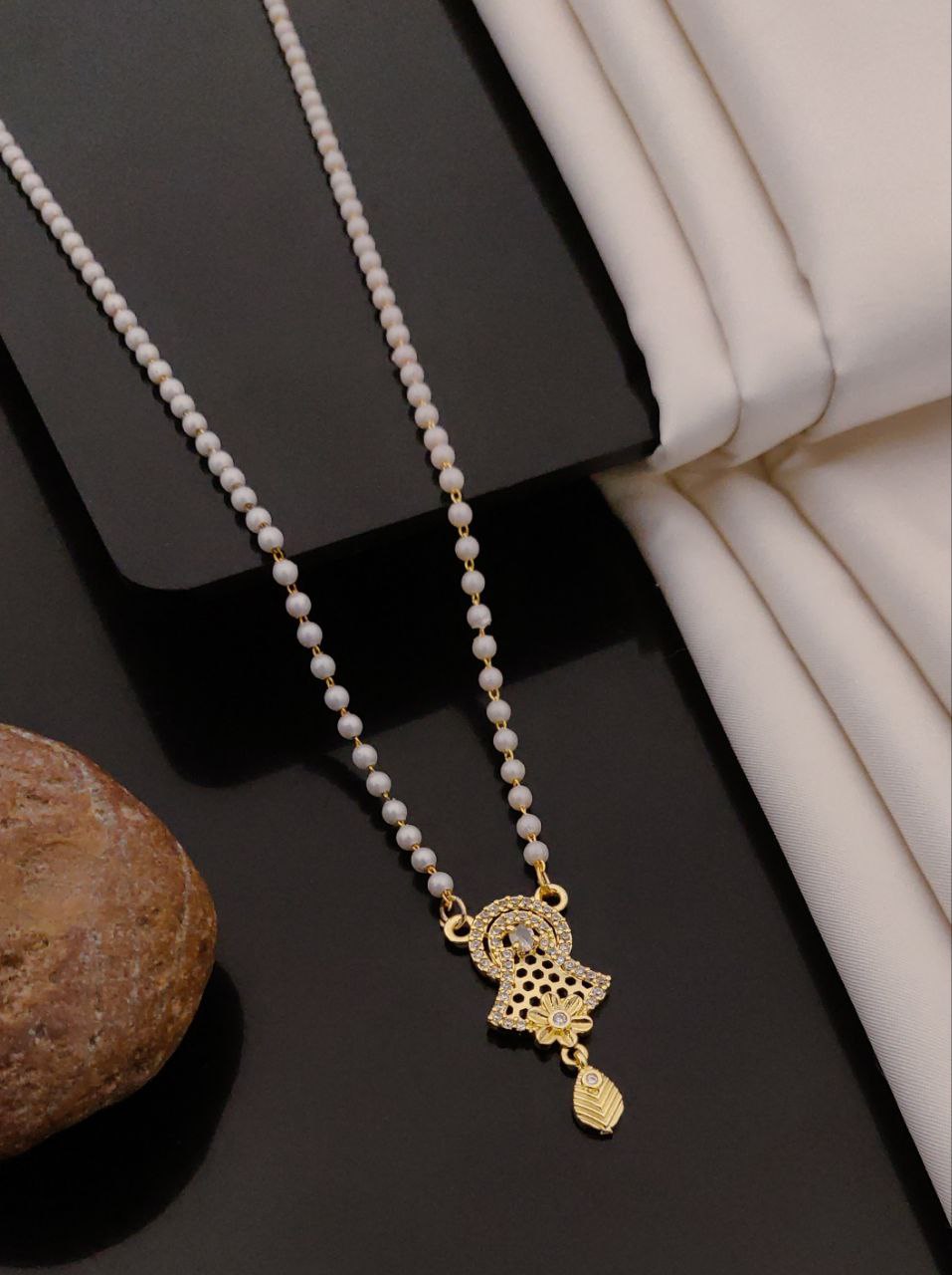 18 inch white mala short mangalsutra-43