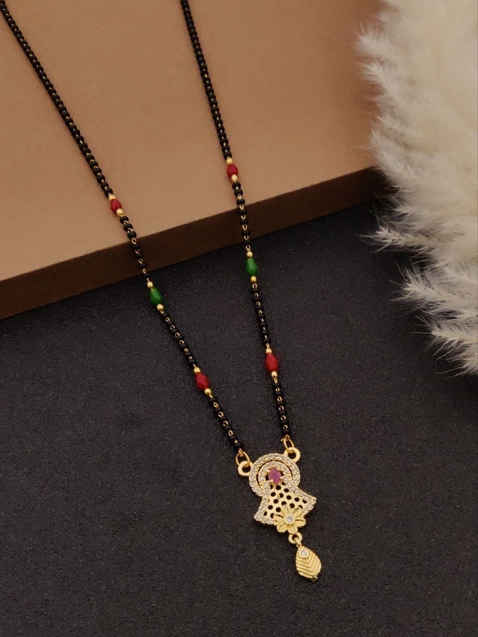 18 inch black mala short mangalsutra-49
