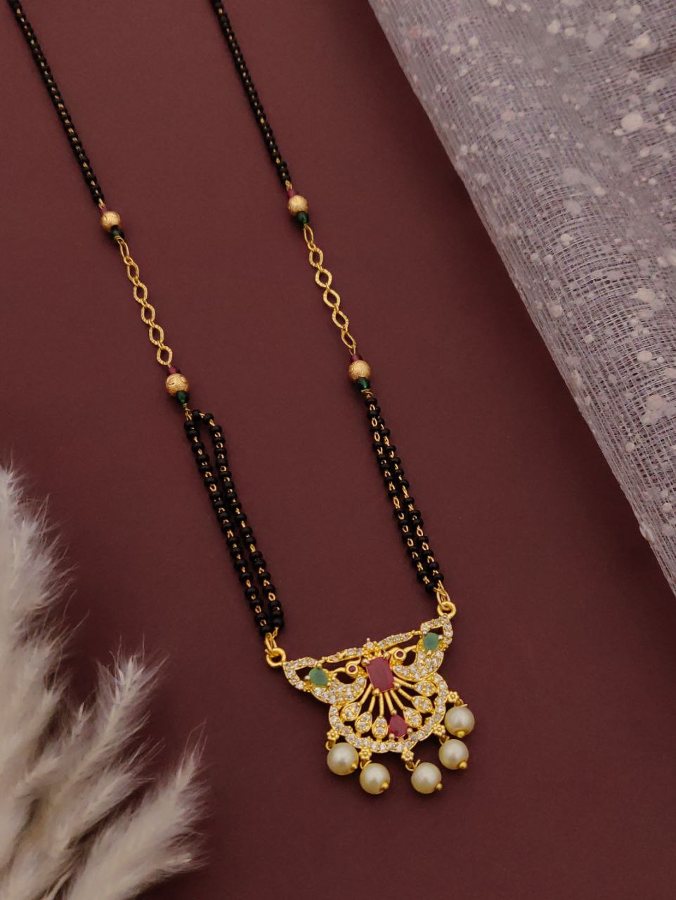 20 inch mala Golden pearl -63