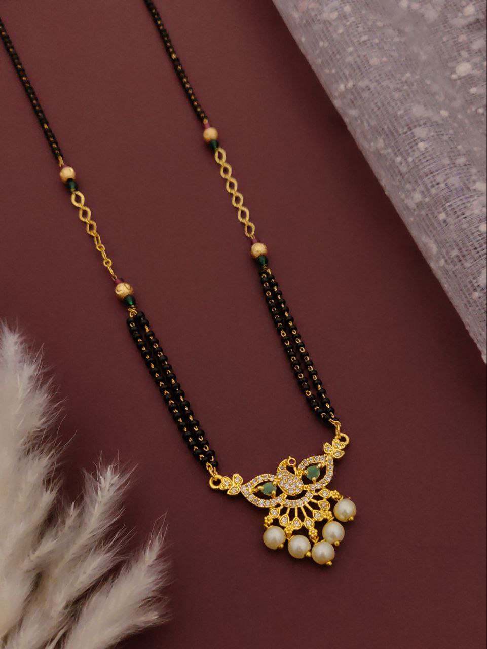 20 inch mala Golden pearl -64