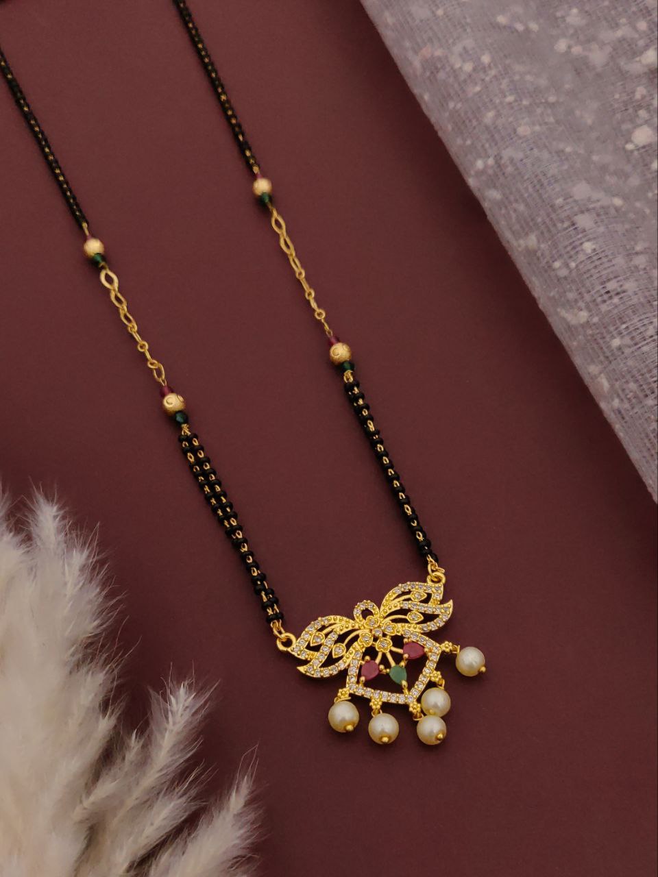 20 inch mala Golden pearl -65