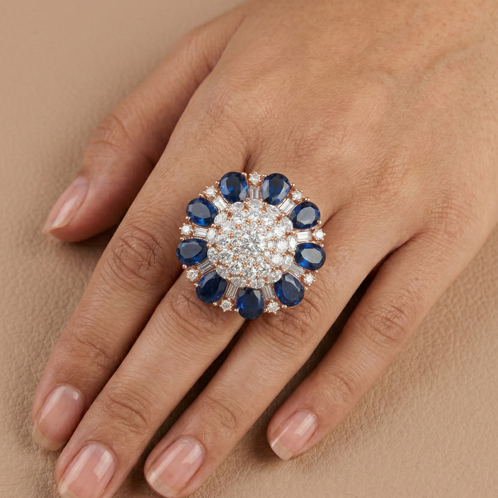 Royal Sapphire Bloom Ring