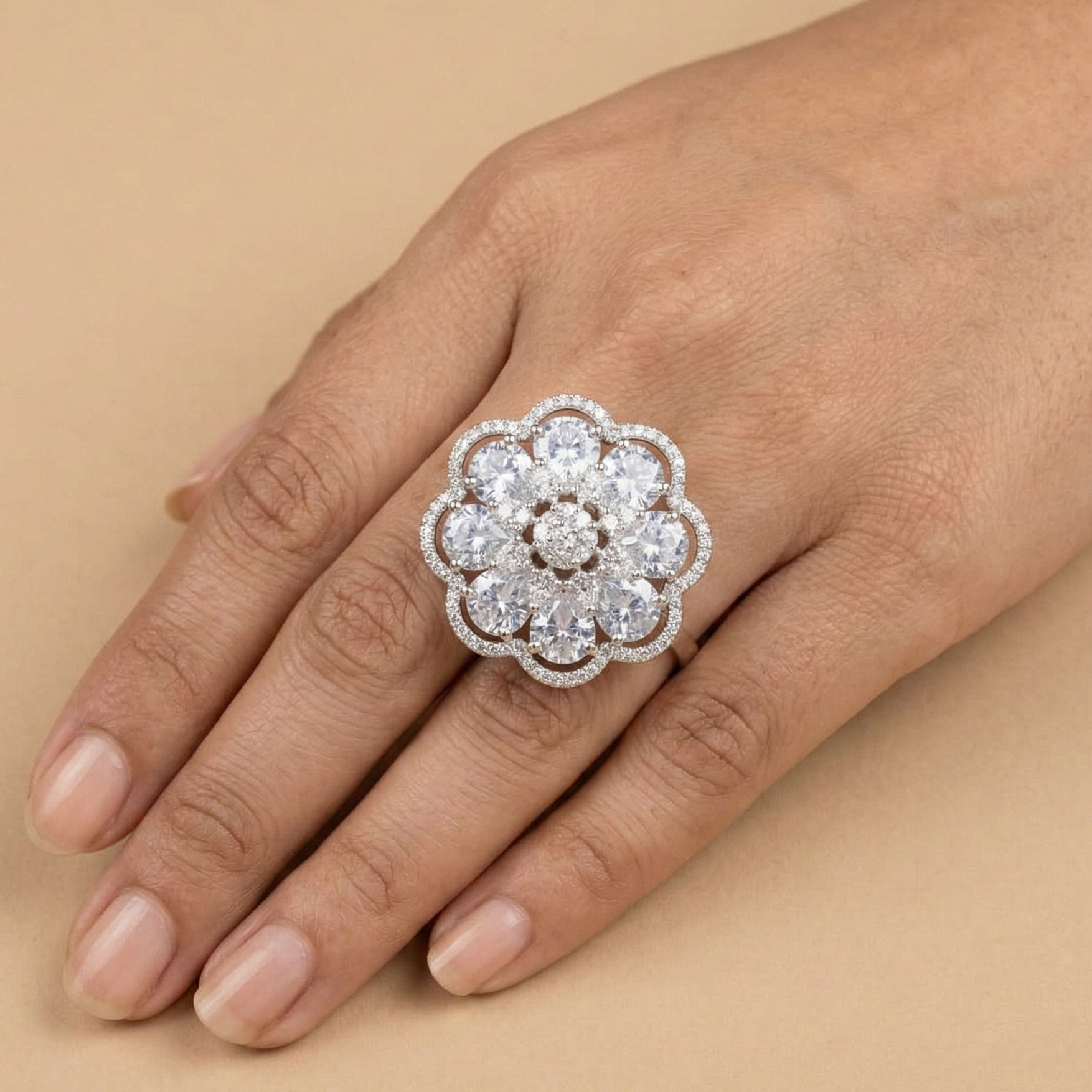 Scalloped Floral Radiance