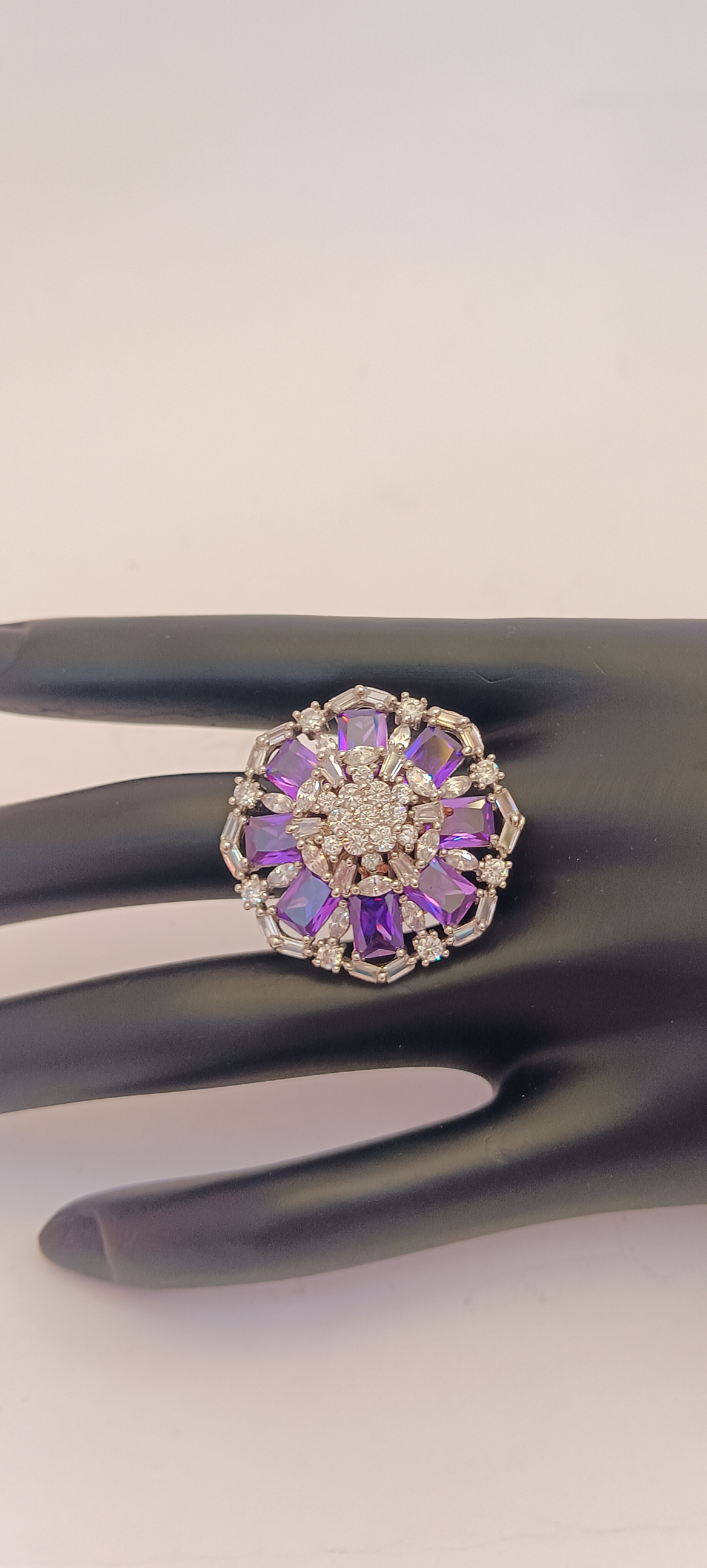 Purple Sapphire Bloom Ring