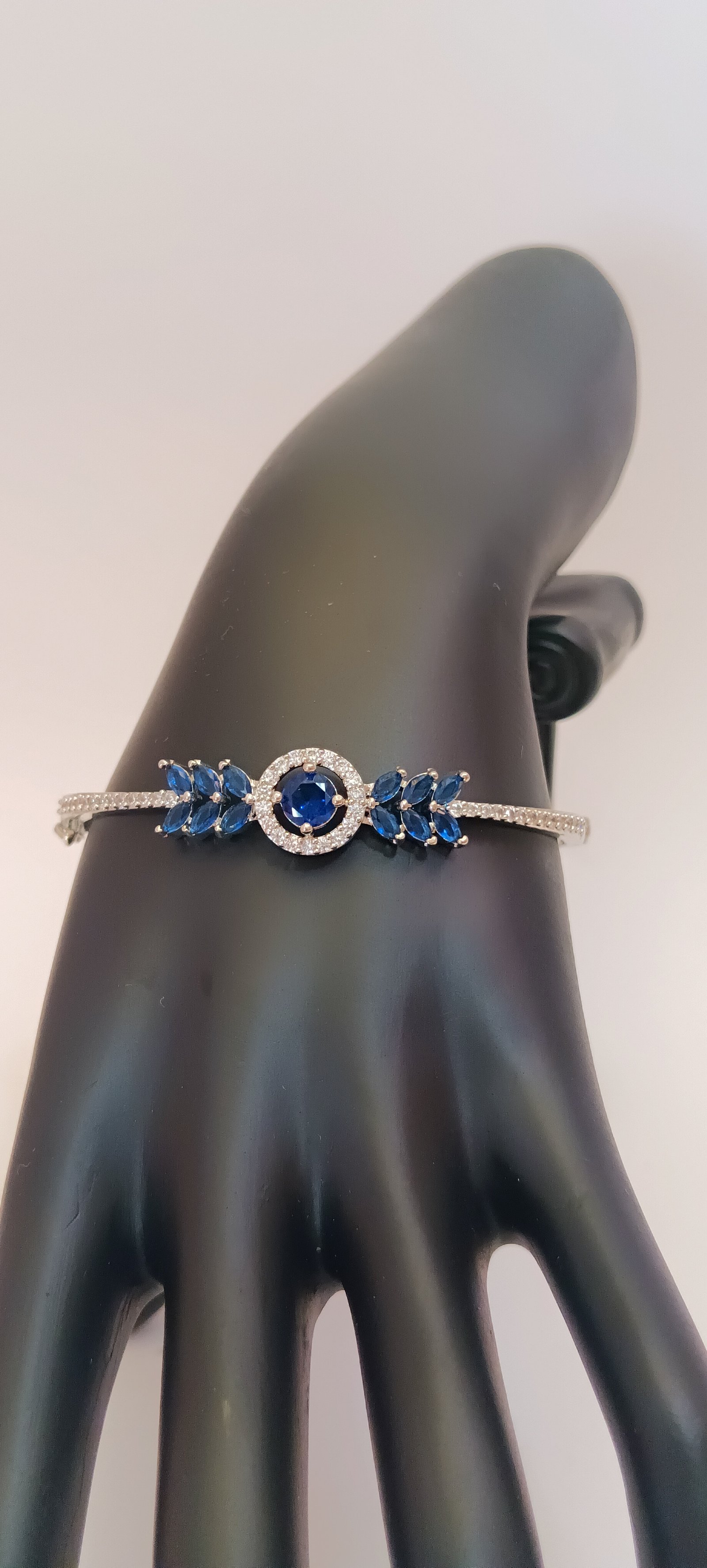 blue flower leaves bracelet-avail