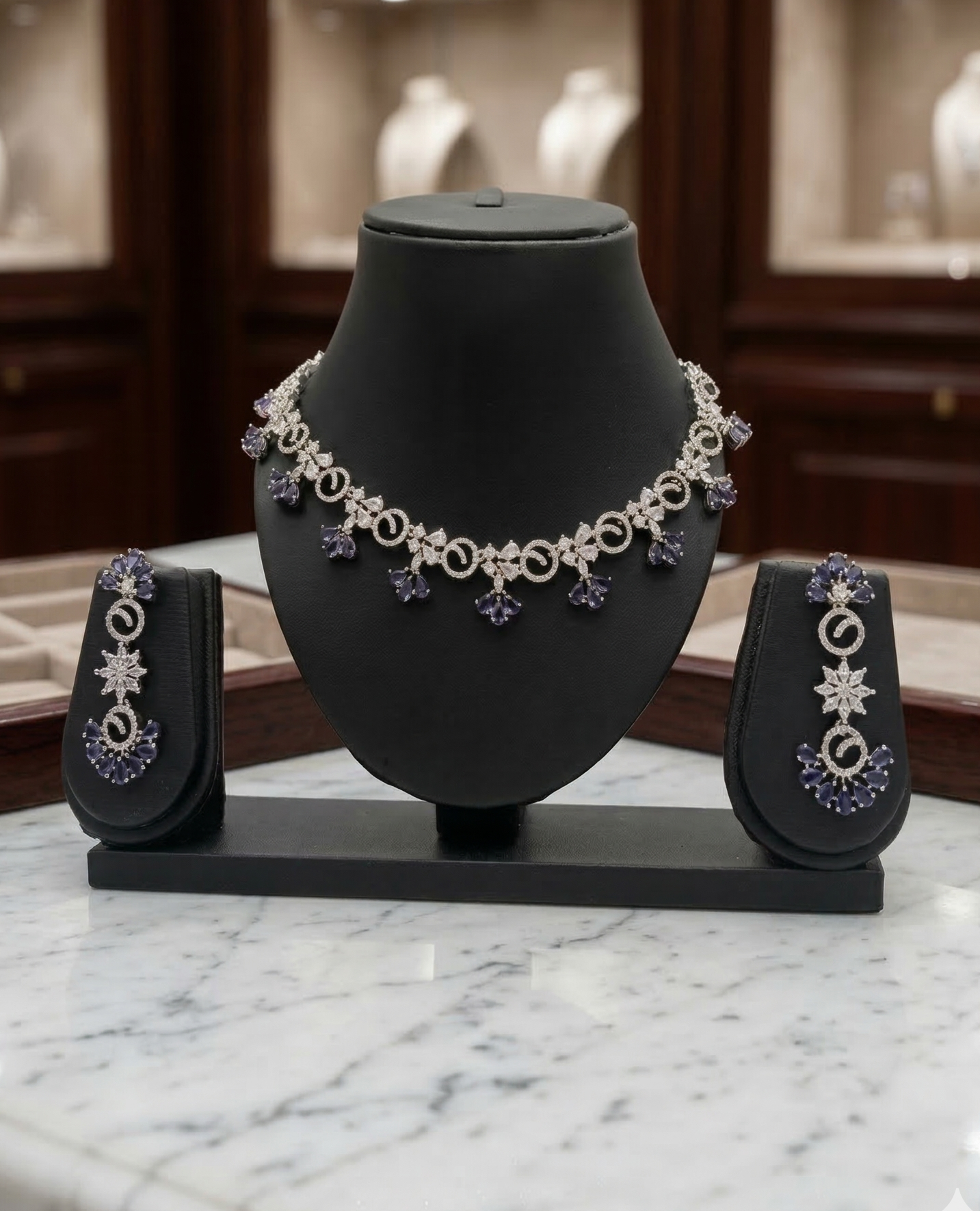 purple floral circle necklace-avail